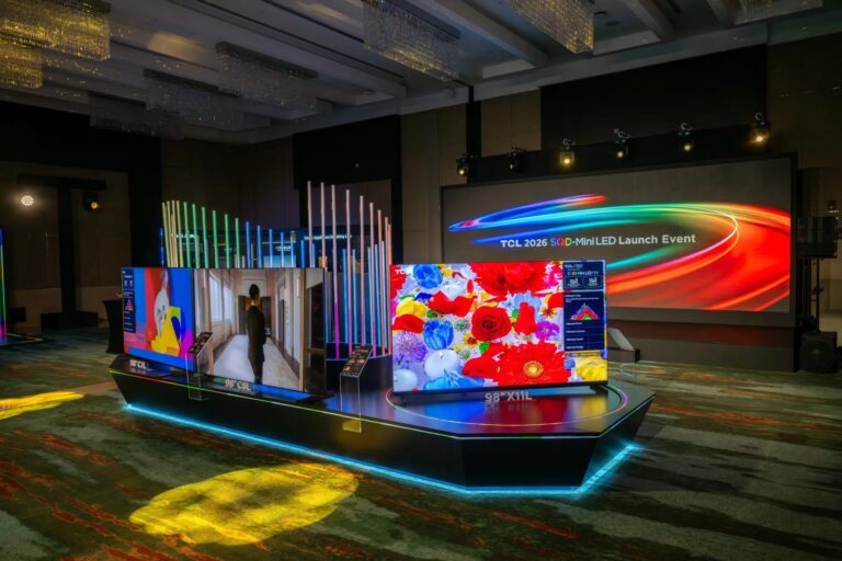 TCL SQD-Mini LED television models C7L, C8L, and X11L displaying advanced mini LED display technology for large-screen entertainment