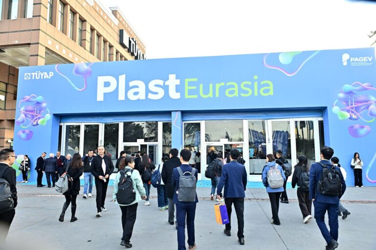 Eyeing European buyers, Plast Eurasia readies 35th edition in Istanbul Eyeing European buyers, Plast Eurasia readies 35th edition in Istanbul: the Plast Eurasia entrance at Tüyap Fair and Congress Center, Istanbul